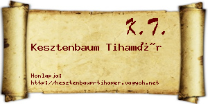 Kesztenbaum Tihamér névjegykártya
